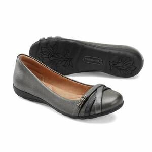 NEW COMFORTIVA women's ranee flats - wide in pewter